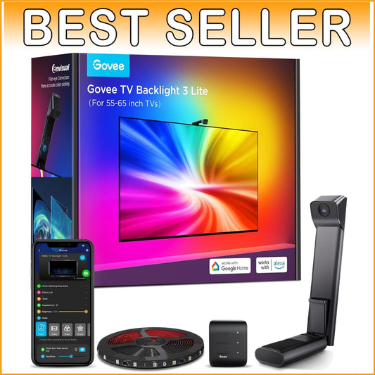 11.8ft Multicolor LED TV Backlight with Voice Control & Fish-Eye Sync Technology