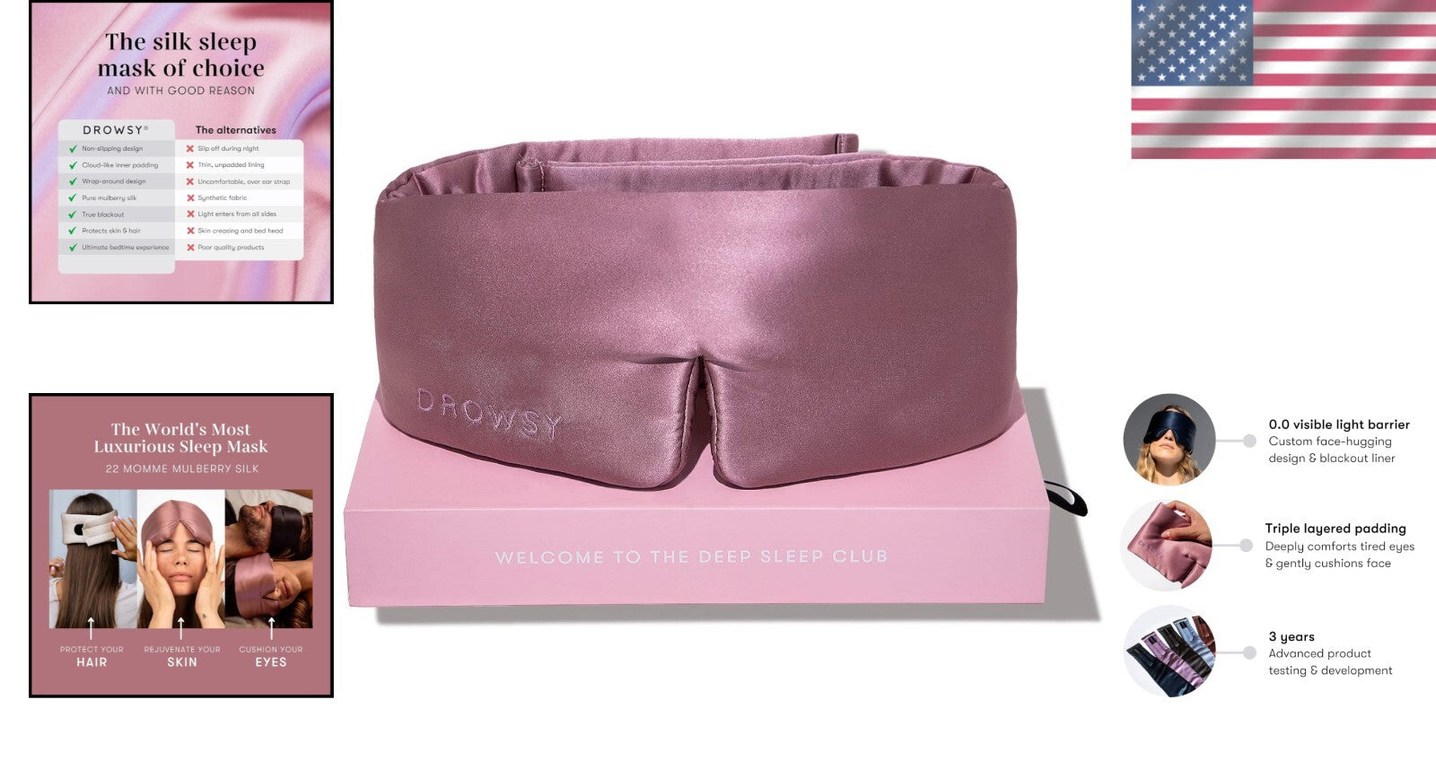 Indulgent Silk Sleep Mask: Hypoallergenic, Fully Adjustable for Ultimate Comfort