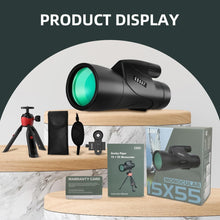 Load image into Gallery viewer, Waterproof Lightweight Monocular Telescope, 15x55 with BAK-4 Prism and FMC Lens