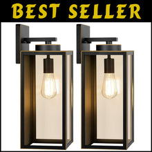 Load image into Gallery viewer, Modern Bronze Exterior Wall Light Fixtures - 15.25 Inch Waterproof LED Sconces