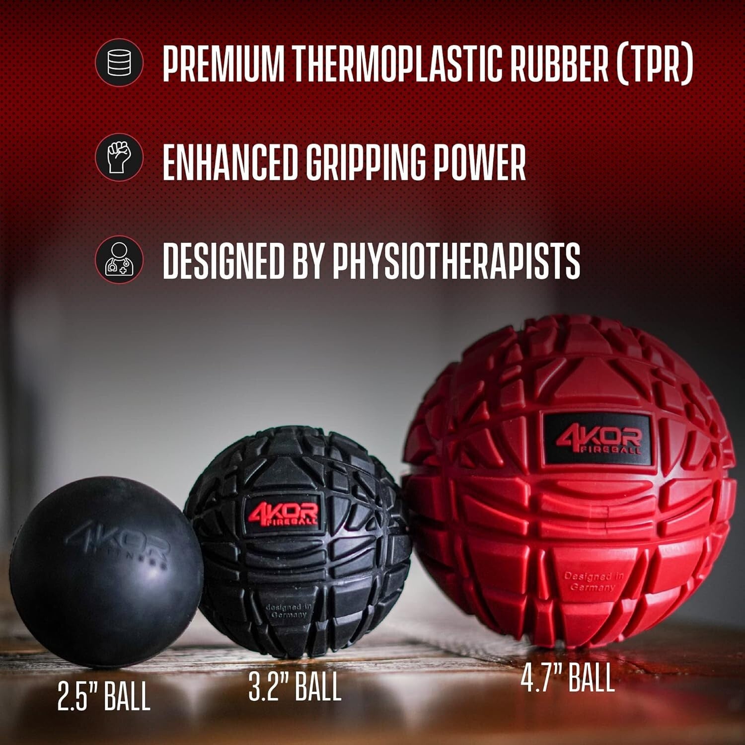 Customizable 4KOR Mobility Massage Balls - Effective Pain Relief for All Muscles