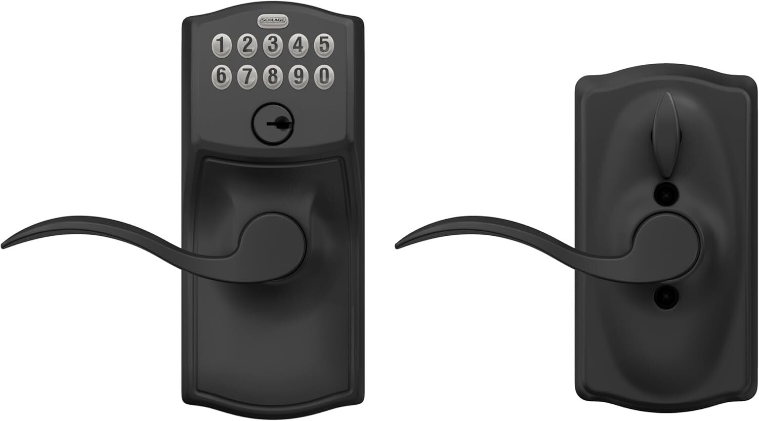 Durable Zinc Keypad Entry Lock - Matte Black Finish for Smooth Operation