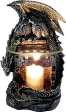 Load image into Gallery viewer, Fierce Dragon Castle Electric Oil Burner - Elegant Black Tabletop Decor
