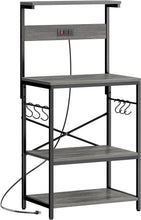 Load image into Gallery viewer, Innovative 4-Tier Kitchen Storage with Power Outlet &amp; Removable Shelf System