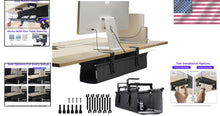 Load image into Gallery viewer, CableCare No-Drill Under Desk Cable Management Tray - Elegant Fabric Solution
