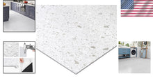 Load image into Gallery viewer, DIY-Friendly Waterproof White Granite Peel and Stick Floor Tiles 12x12 Size