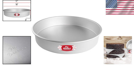 Heavy-Duty 16-Inch Round Cake Pan - Ideal for Layered Cakes & Deep-Dish