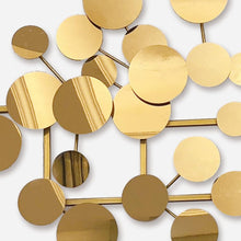 Load image into Gallery viewer, Elegant Large Gold Metal Wall Decor - Modern Geometric Design 59" x 19.6"