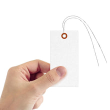 Load image into Gallery viewer, 1000 White Shipping Tags with Pre-Attached Wires - Durable Tyvek, Rectangular