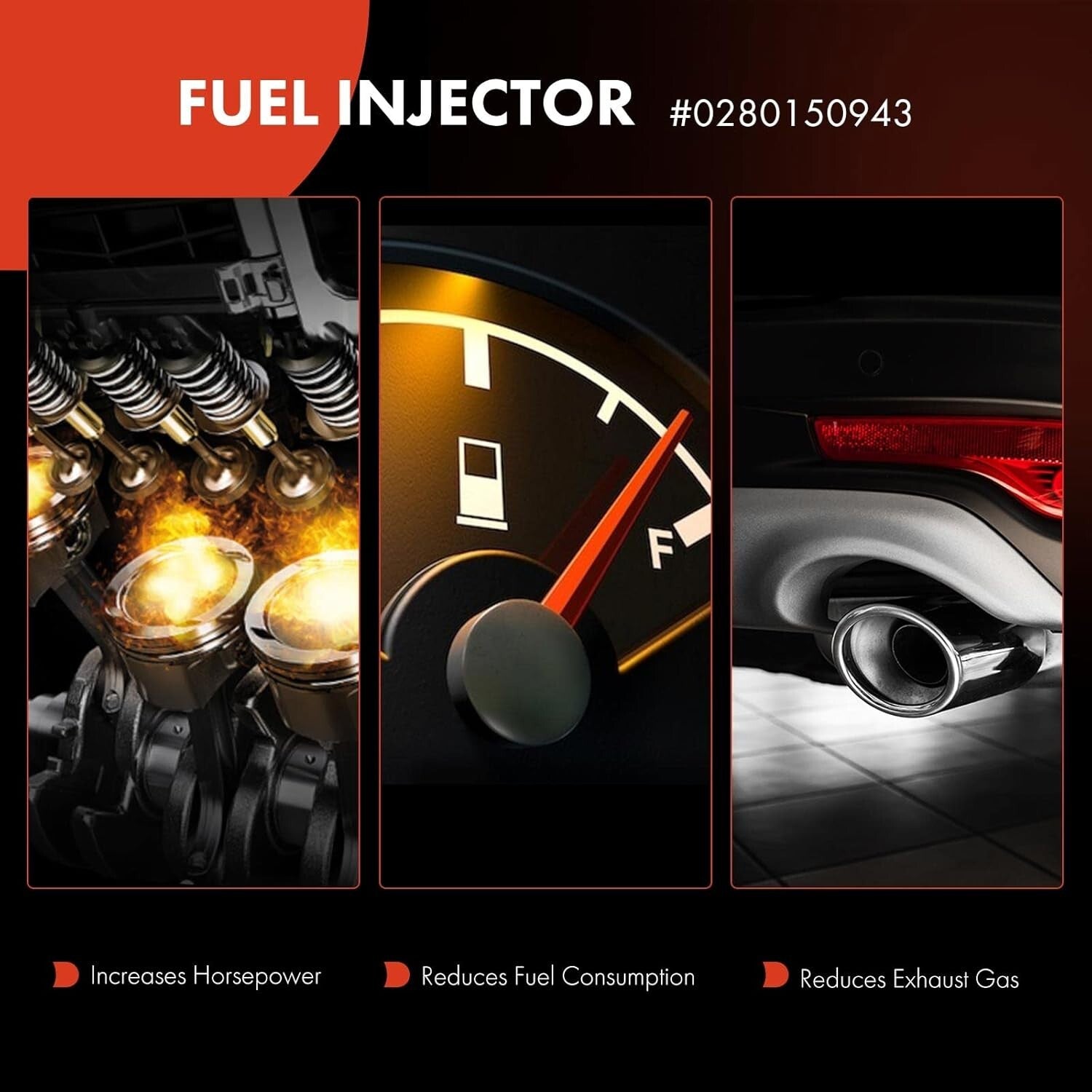 Set of 8 Fuel Injectors for Ford, Lincoln, Mercury - V8 Models Compatibility