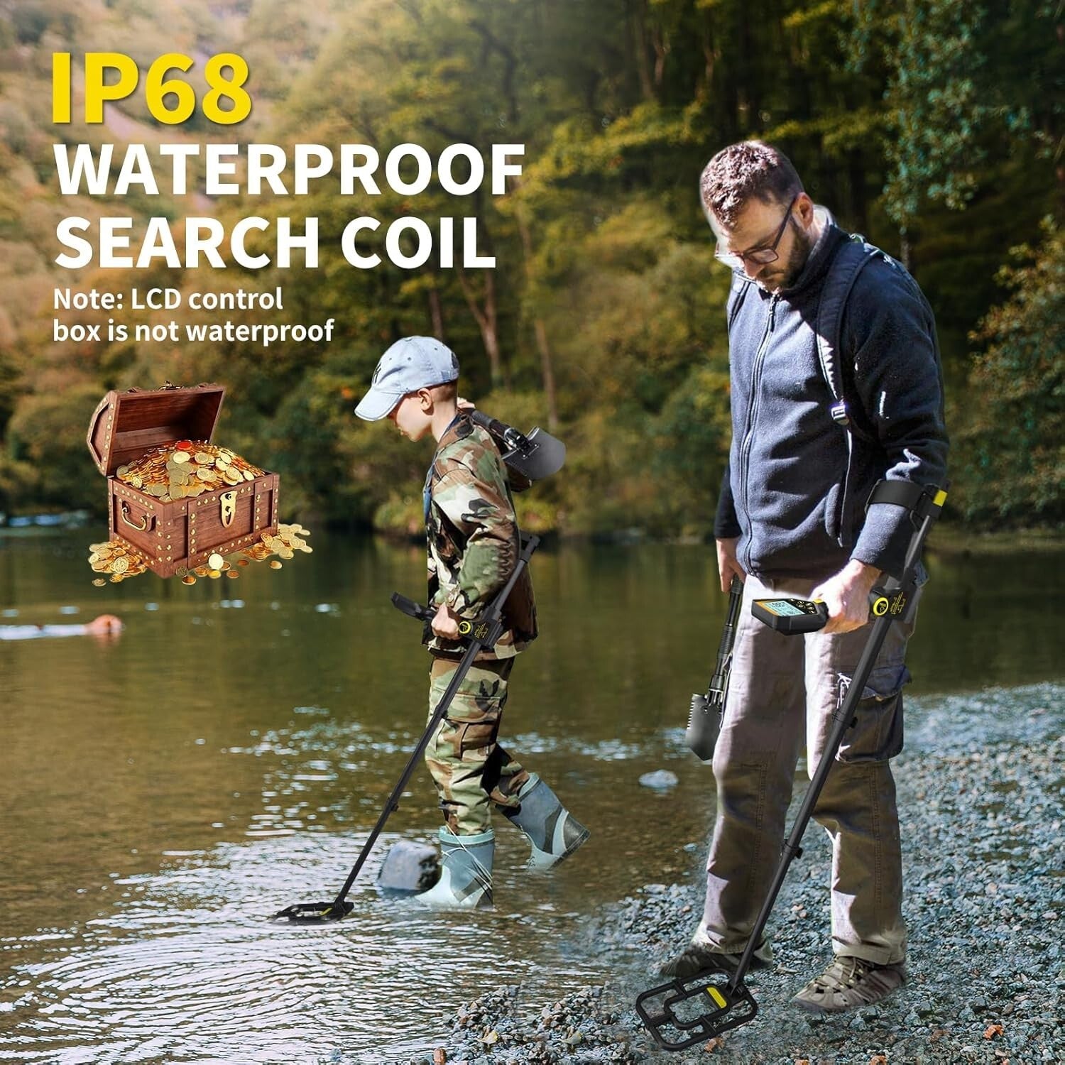 Advanced Metal Detector with 20-Hour Runtime and Comprehensive Accessory Kit