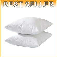 Load image into Gallery viewer, Modern 20x20 Cotton Throw Pillow Inserts - Extra Soft Feather Filling, Set of 2