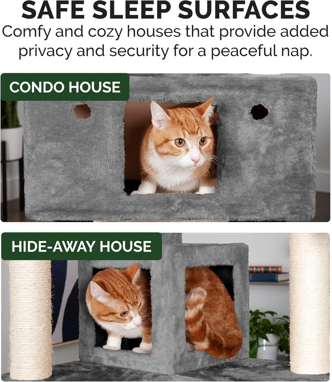 69.3" Double Decker Cat Tree - Interactive Playground with Scratching Posts