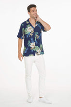 Load image into Gallery viewer, Navy Pineapple Garden Hawaiian Matching Outfit for Family - Comfortable Rayon