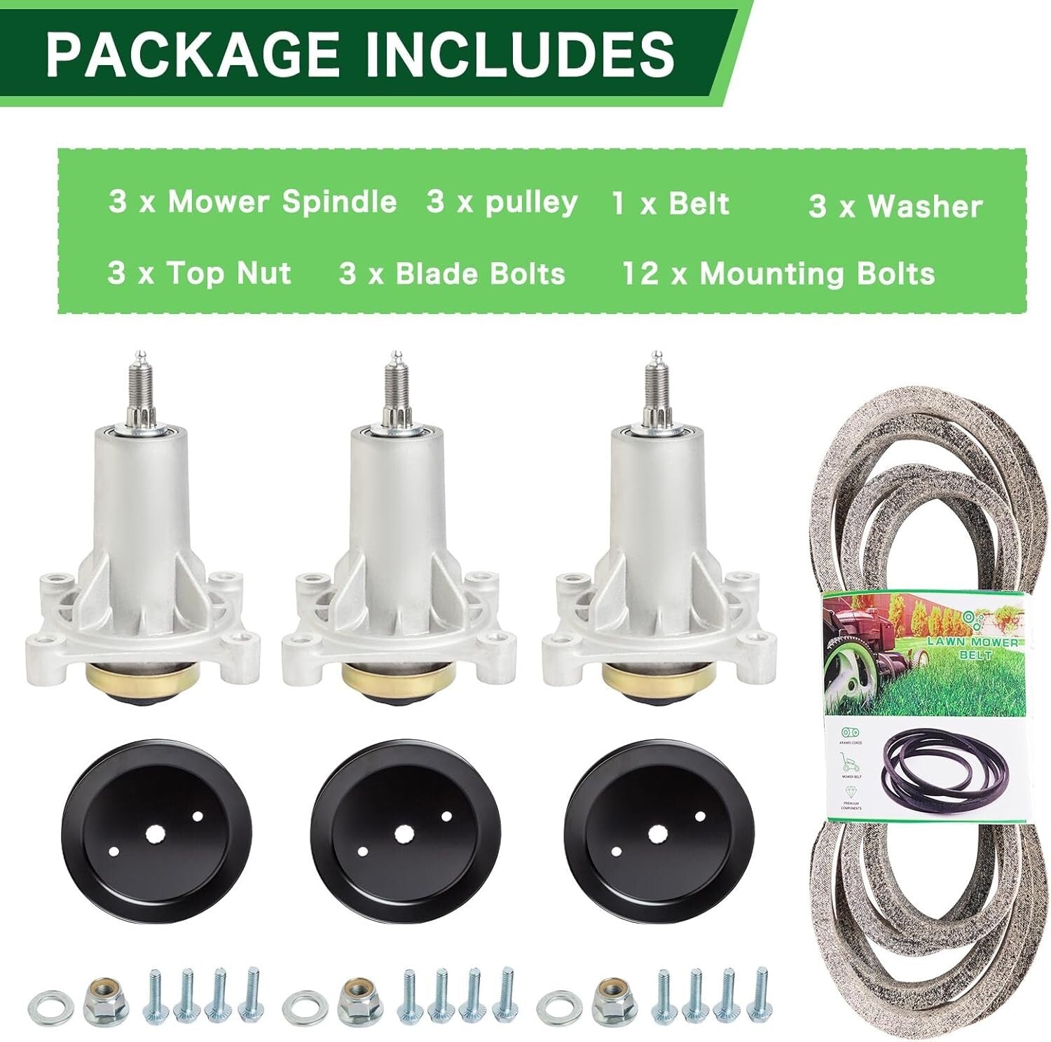 Craftsman 54" Mower Deck Spindle Belt Kit - Complete Replacement for Efficiency