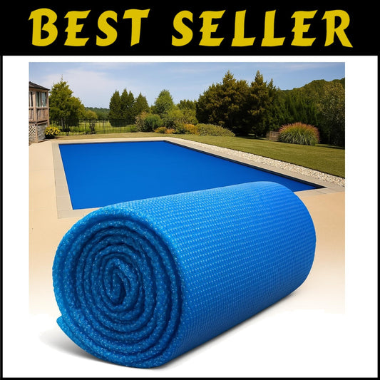 12 Mil Rectangular Solar Pool Cover - Reduces Evaporation & Cuts Cleaning Costs