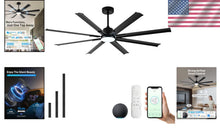 Load image into Gallery viewer, Energy-Efficient 72-Inch Outdoor/Indoor Ceiling Fan with 8 Aluminium Blades