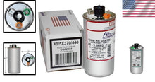 Load image into Gallery viewer, Goodman 40 + 5 uf Round Dual Universal Capacitor - 370/440 VAC, USA Made