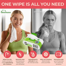 Load image into Gallery viewer, 216 XL Travel Body Wipes for Women - Hypoallergenic, Aloe and Vitamin E Infused