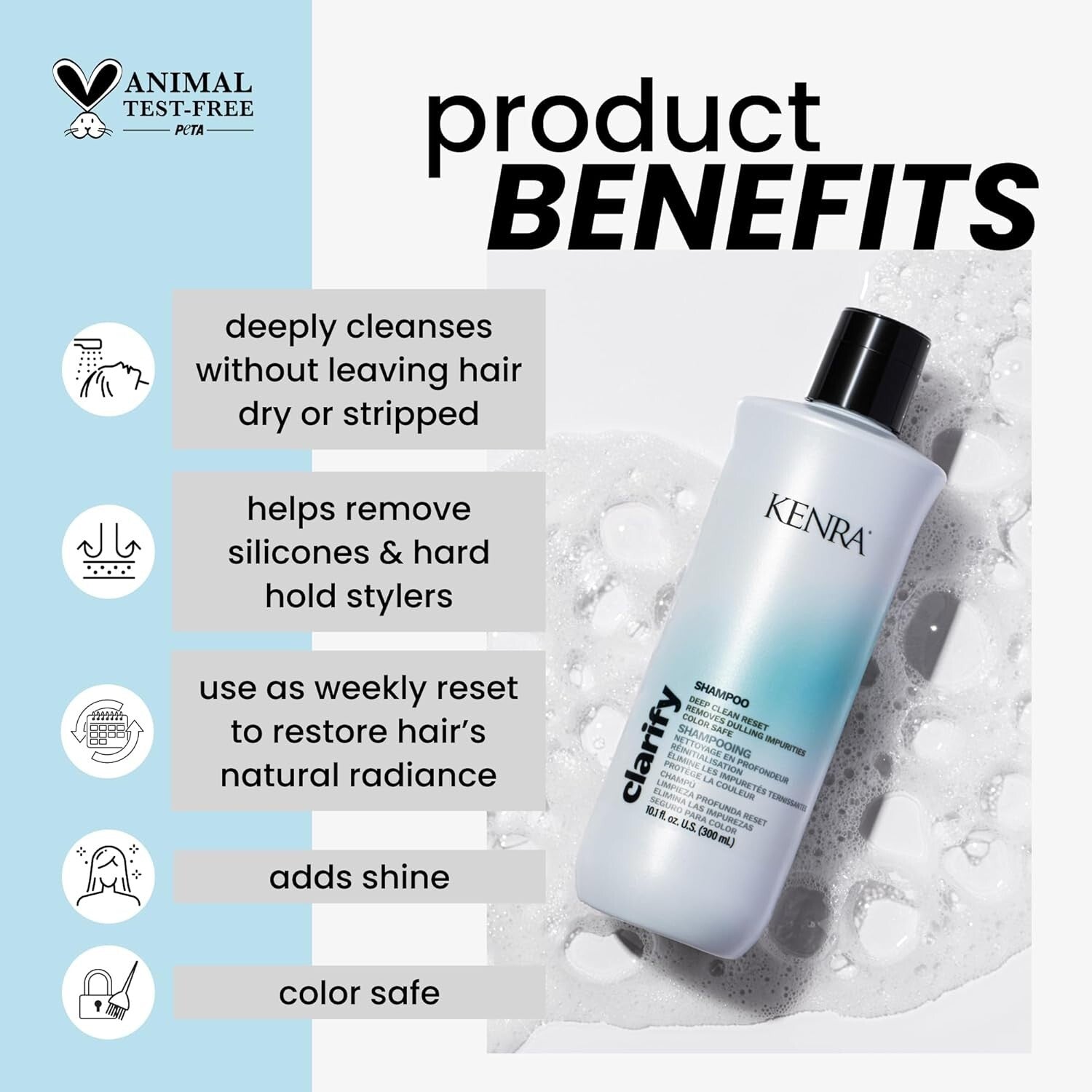 Citrus Fresh Kenra Clarify Shampoo - Deep Cleansing & Lightweight Formula