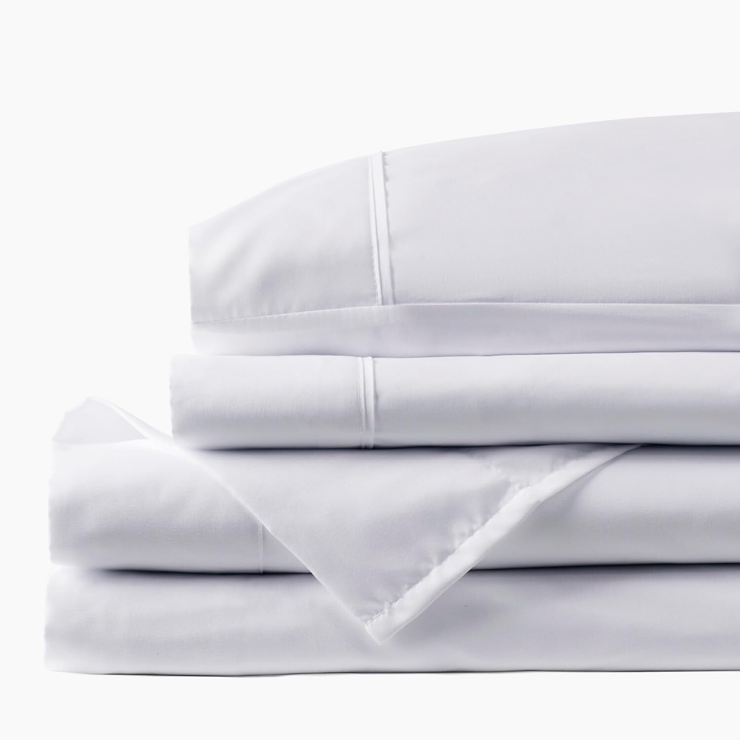 1500tc Classic White Sheet Set - Extra Soft Cooling for Hot Sleepers - Full Size