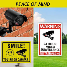 Load image into Gallery viewer, Realistic LED Fake Security Camera Set with Warning Signs - 8 Essential Pieces