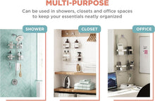 Load image into Gallery viewer, Adjustable Stainless Steel Shower Caddy with 4 Expandable Baskets for Storage