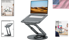 Load image into Gallery viewer, Height Adjustable Sit-to-Stand Laptop Riser with 360° Rotation – For All Laptops
