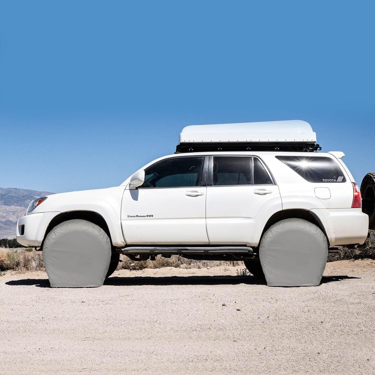 All-Season Tire Covers 4 Pack for RVs, Trucks & SUVs - Snug Fit Up to 34.75 inch