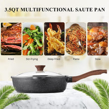 Load image into Gallery viewer, Healthy Induction-Ready Skillet with Stay-Cool Handle &amp; Glass Lid – 4.3 Qt