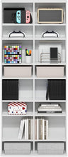 Load image into Gallery viewer, Sleek 16-Shelf Media Storage Tower Rack - Durable, Easy Assembly - White Finish