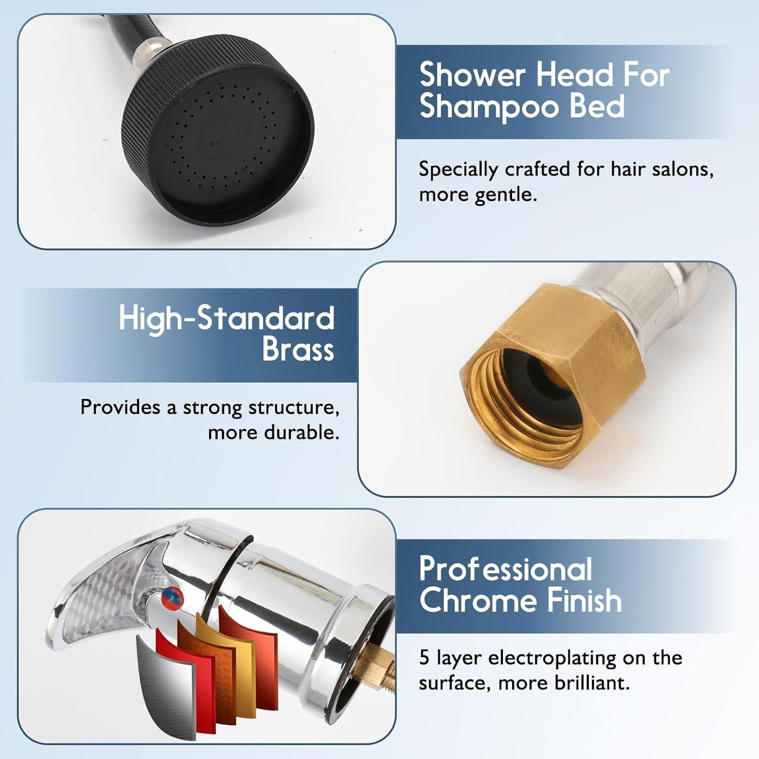 Professional Shampoo Bowl Faucet with Vacuum Breaker Kit – Easy DIY Installation