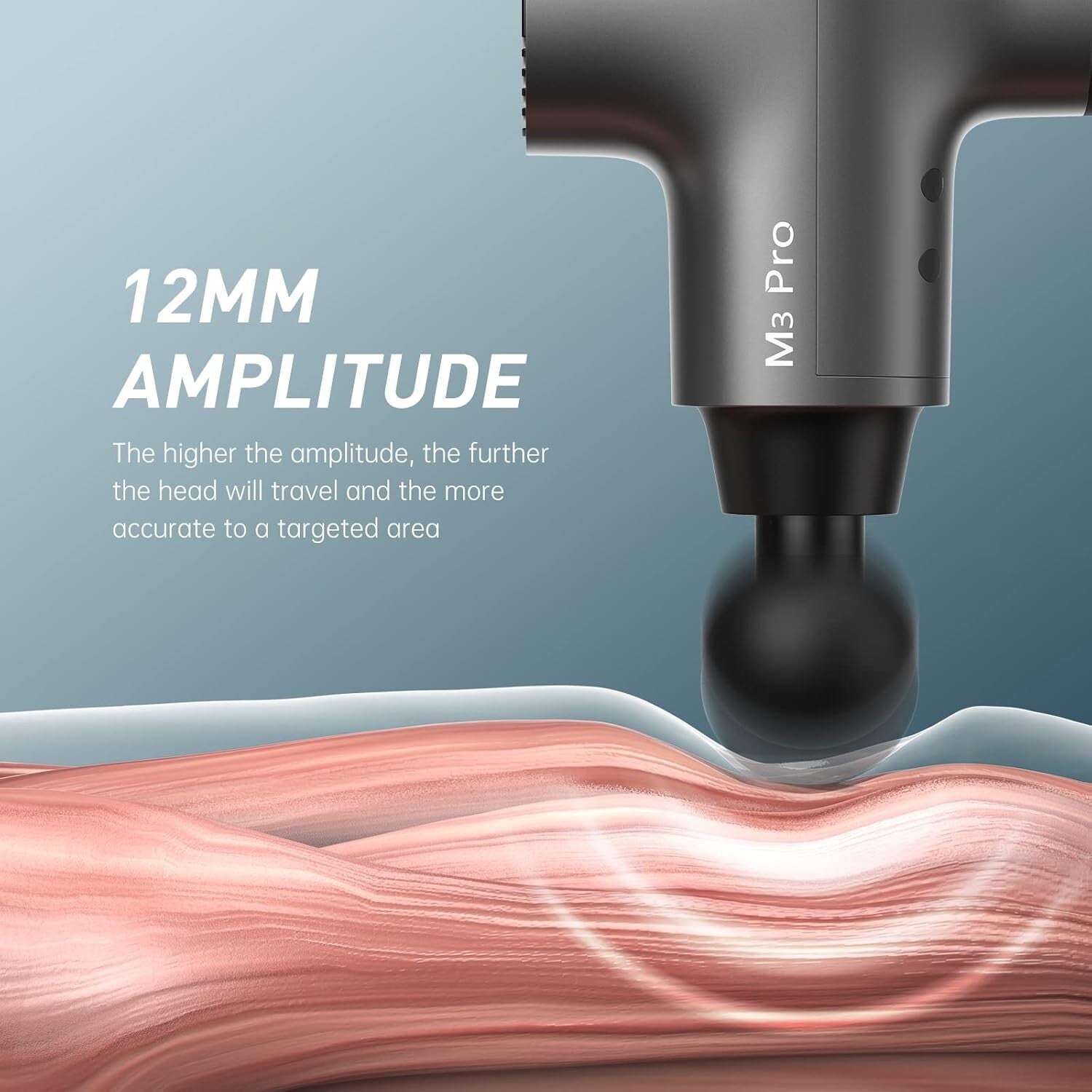 Deep Tissue Massage Gun with 70lbs Force & 30 Days Battery - Space Gray Design