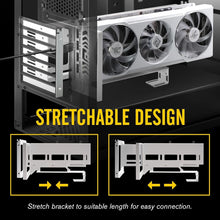 Load image into Gallery viewer, Vertical GPU Mount with ARGB LED &amp; PCIe 4.0 Riser Cable – Showcase Your Graphics