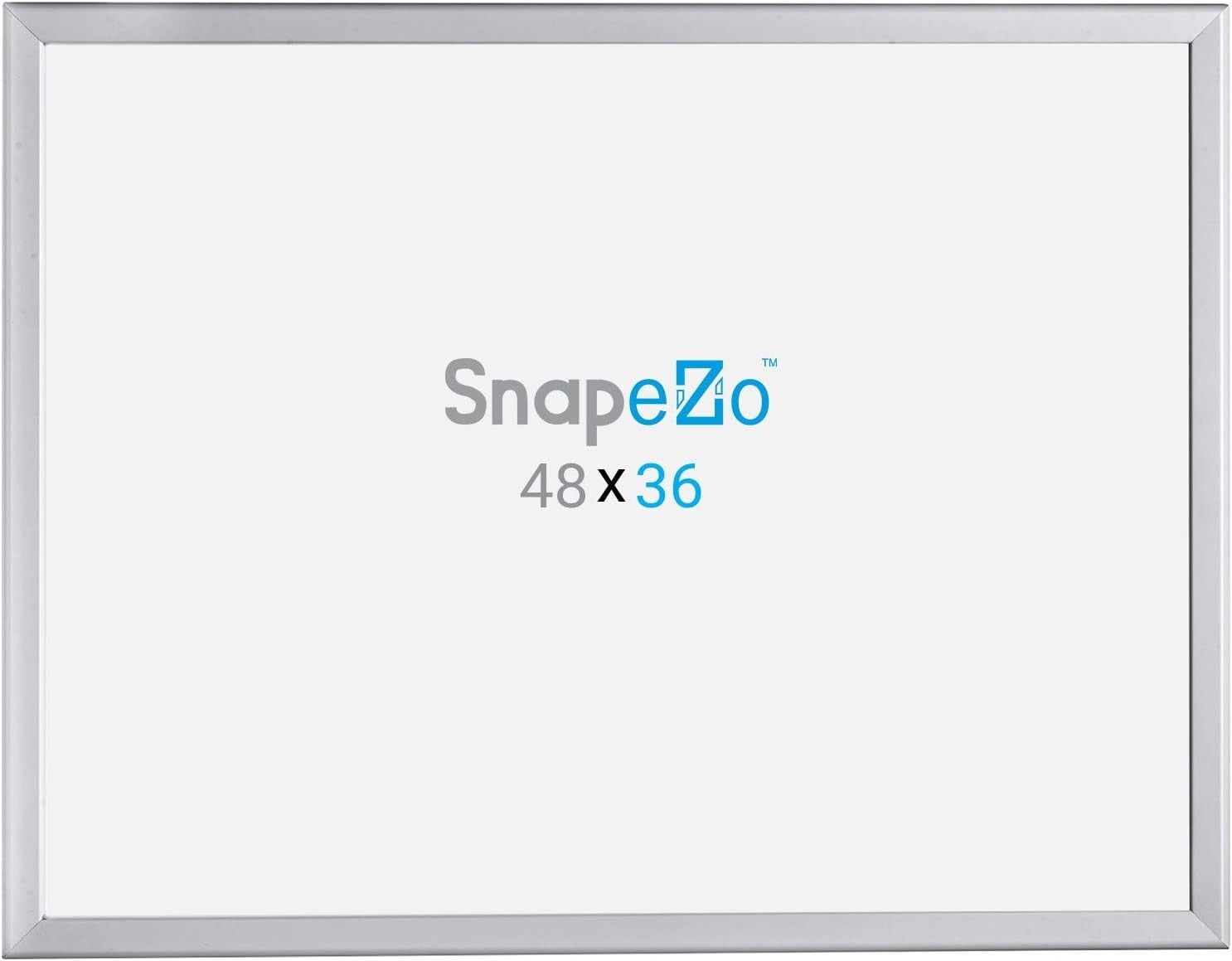 Stylish Front-Loading 36x48 Poster Frame - Silver Aluminum for Modern Displays