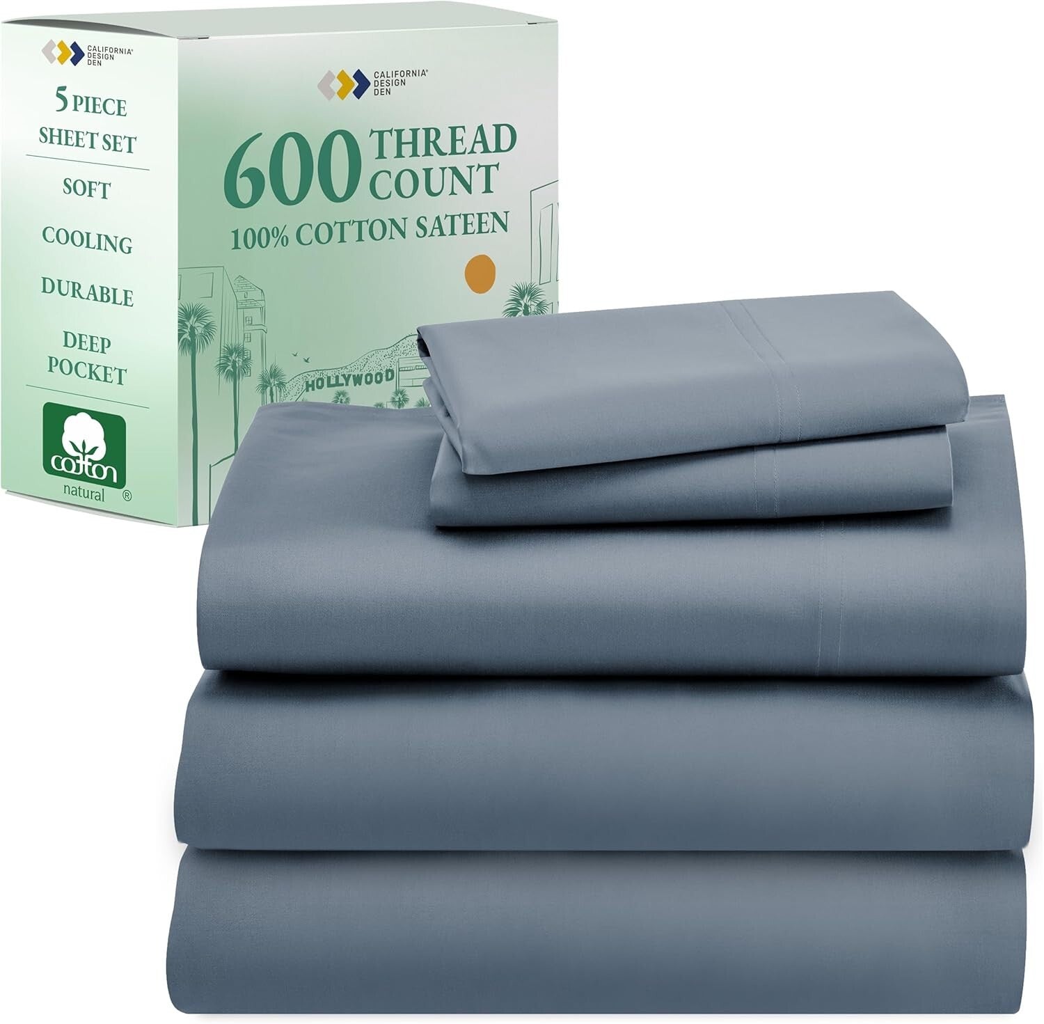 Breathable & Durable Split King Sheet Set - 100% Cotton for Adjustable Beds