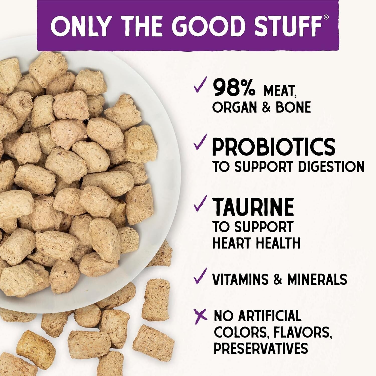 Complete Nutrition Morsels - Freeze-Dried Raw Chicken for Cats & Kittens, 18 oz