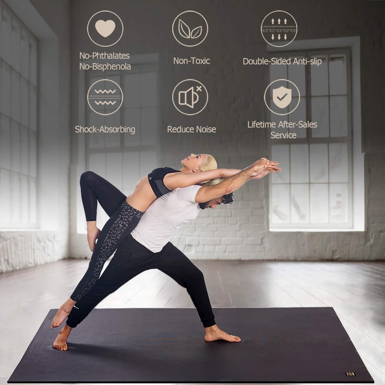 Durable 9mm Memory Foam Yoga Mat - Perfect for Yoga, Pilates, and Meditation