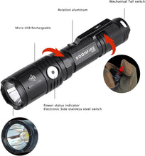 Load image into Gallery viewer, Powerful 1060 Lumens Tactical LED Flashlight - Waterproof with Adjustable Beam