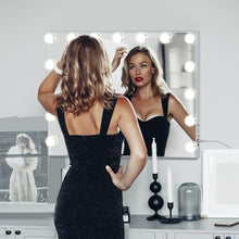 Load image into Gallery viewer, Elegant Dimmable Vanity Mirror with Touch Controls &amp; 10X Magnifying Feature