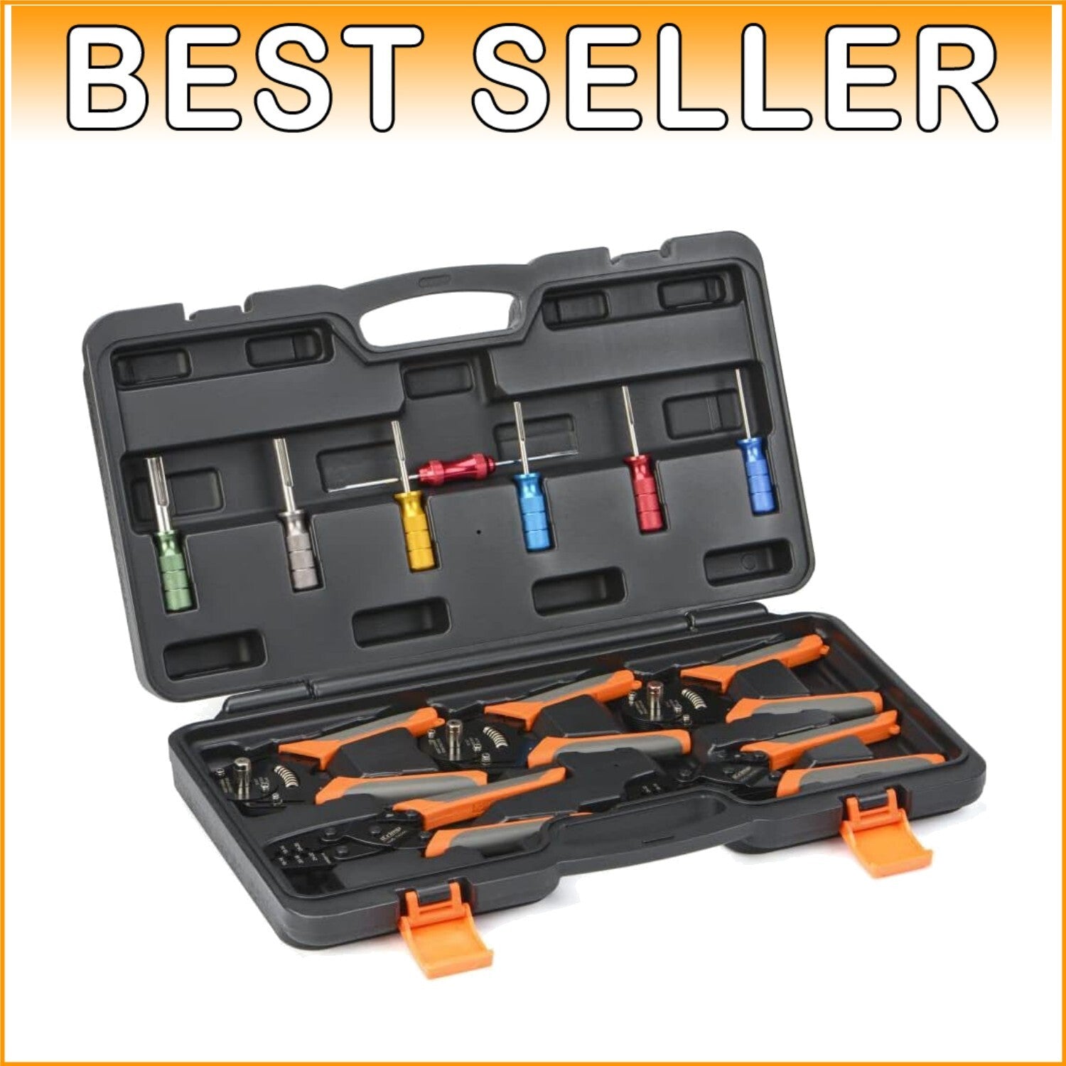 Automotive Connector Crimping Tool Set – 12 PCS with Extraction Tools Included