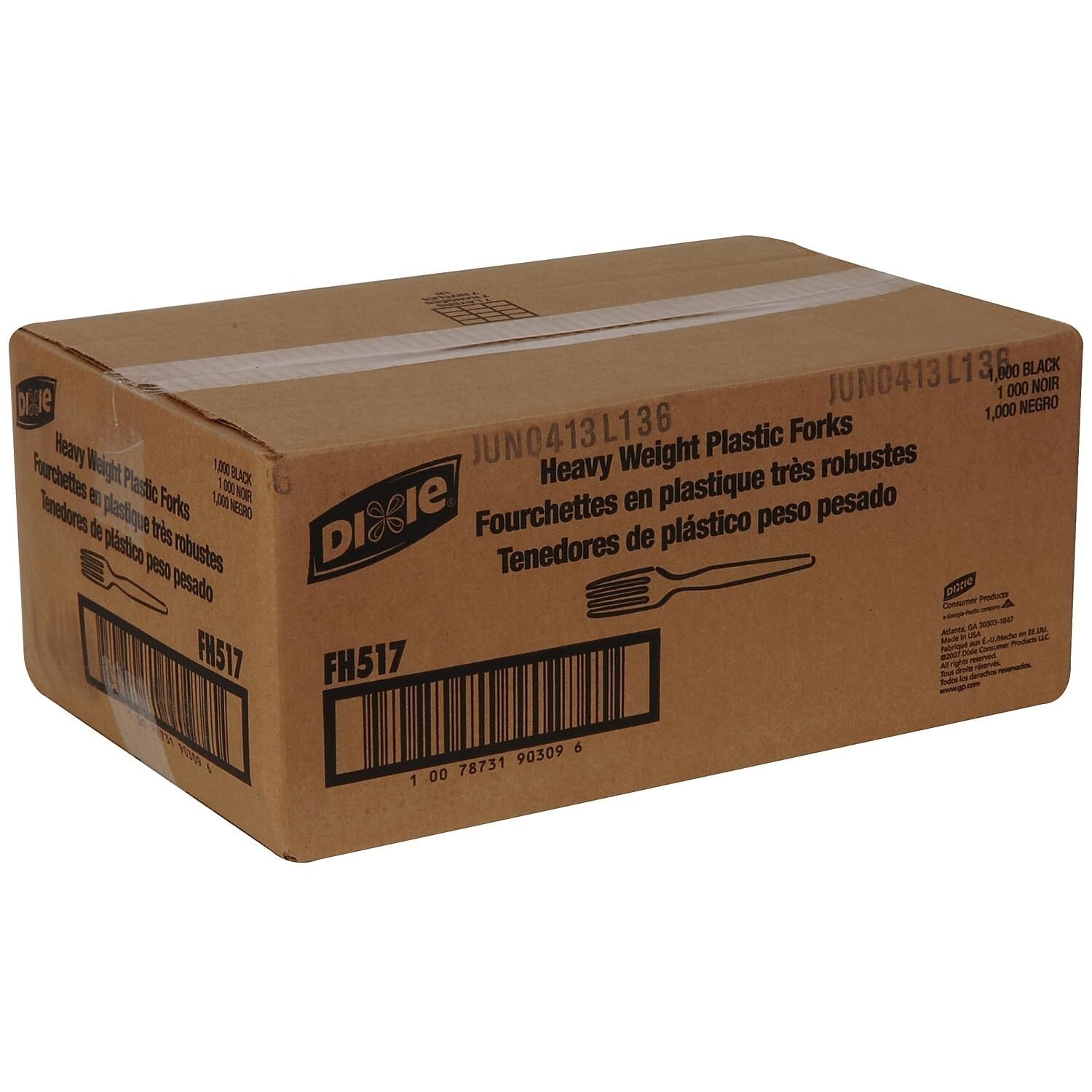 Durable 7.13" Polystyrene Forks in Black - Ideal for Events & Feasts, 1000 Count