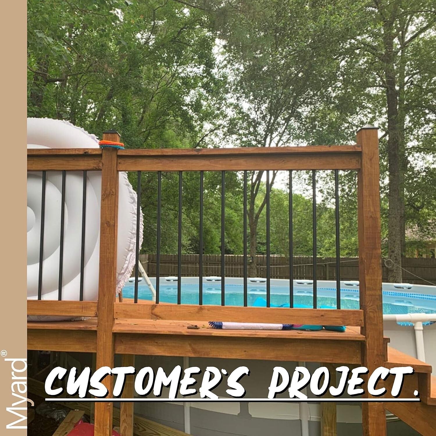 Matte Black Aluminum Balusters 32-Inch Round, Pack of 50 - Never-Rust Design