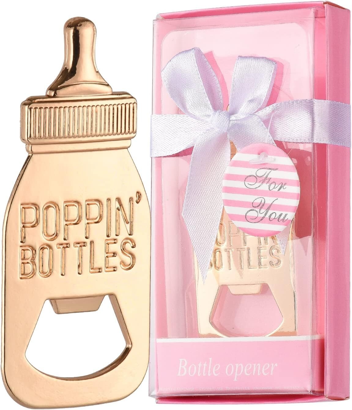 Durable Pink Baby Bottle Bottle Openers - Perfect for Baby Shower Guests