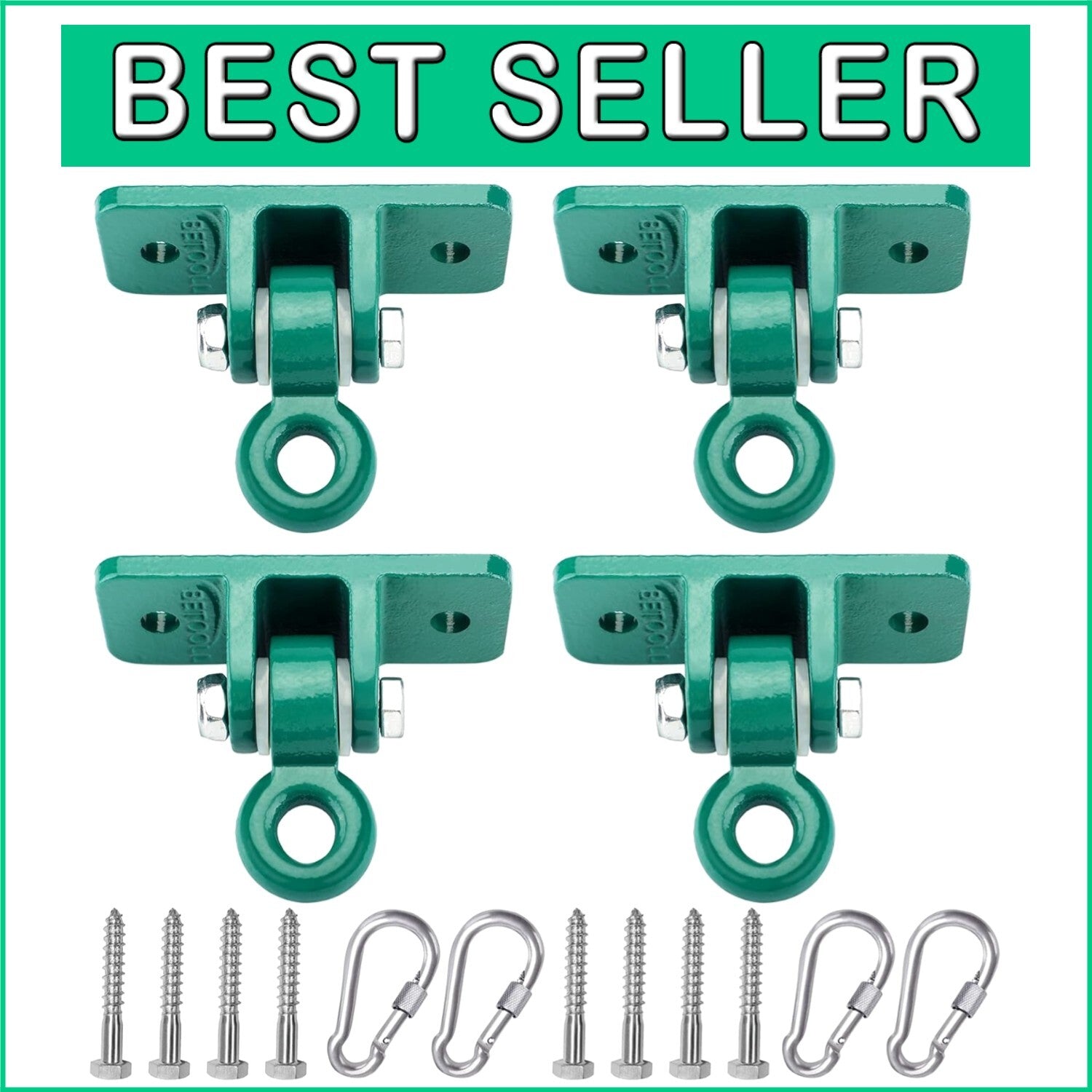 Durable 10000 lb Capacity Swing Hanger Set for Indoor/Outdoor Use, Pack of 4