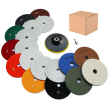 Load image into Gallery viewer, Wet/Dry Diamond Polishing Pads Kit with 11 Pieces for Polishing Stone Surfaces