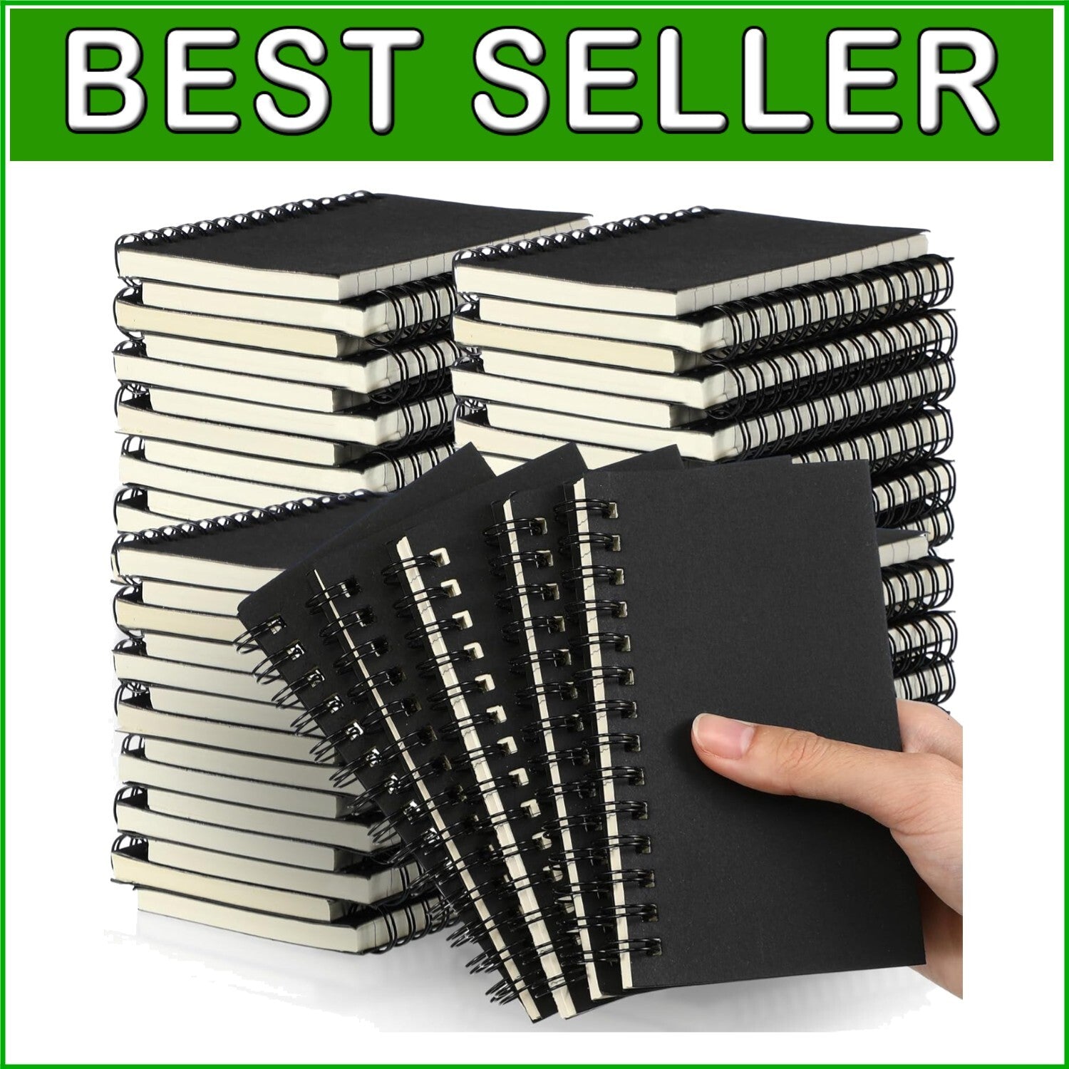 Durable 3x5 Spiral Notepads - 54 Bulk Memo Pads for Writing and Note-Taking