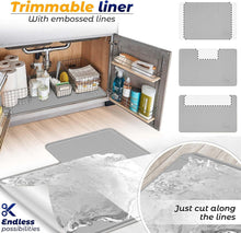 Load image into Gallery viewer, Premium Silicone Under Sink Liner - Trimmable, Waterproof &amp; Durable 34" x 22"