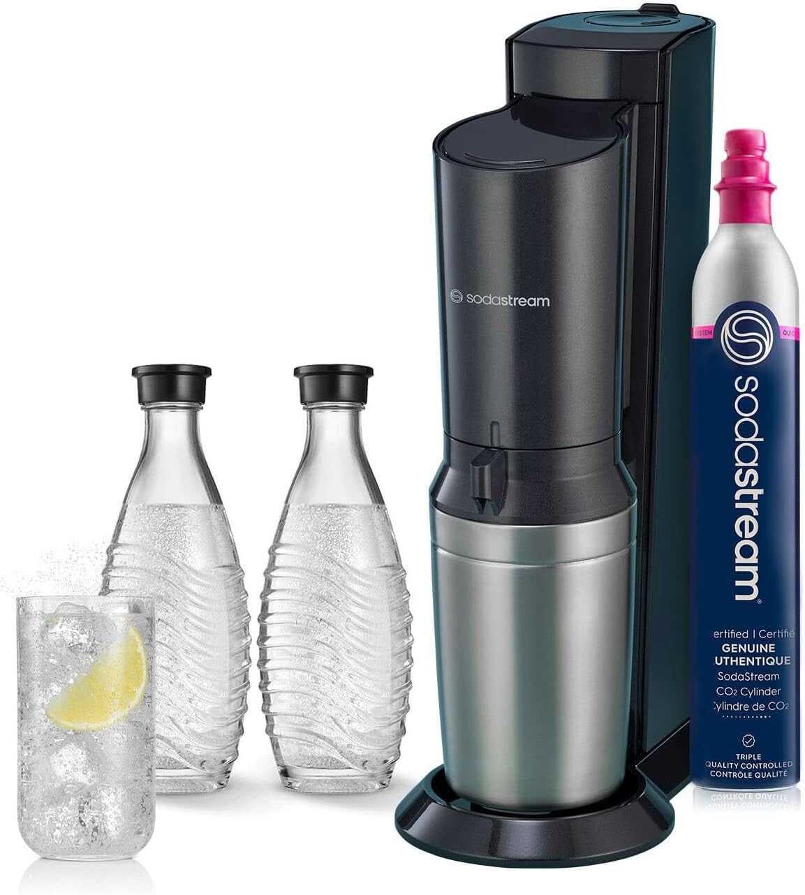 Eco-Friendly Glass Carafe Sparkling Water Maker Starter Kit - 60L CO2 Included