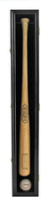 Load image into Gallery viewer, Ultra Clear Acrylic Baseball Bat Holder with Lock - Beechwood Frame Display Case